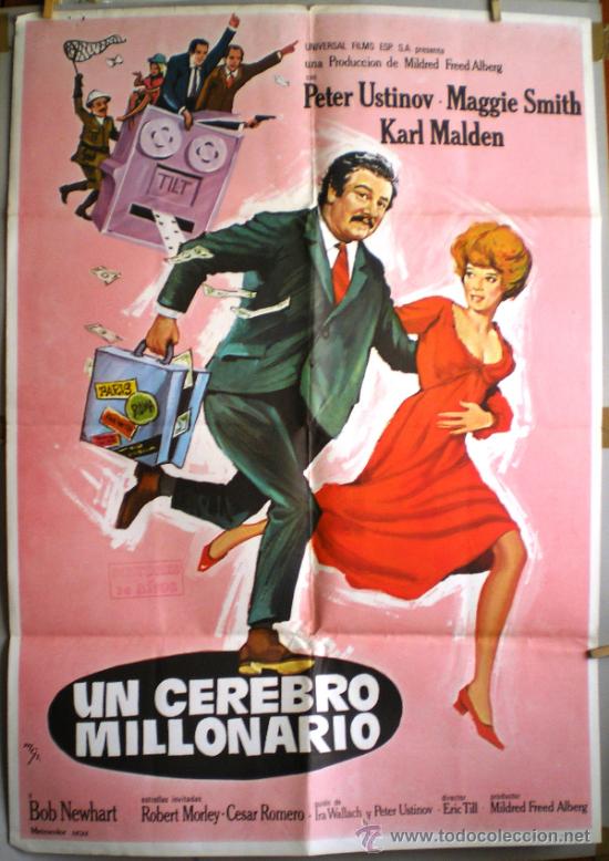 Cinema: CARTEL DE CINE: UN CEREBRO MILLONARIO (100 X 70 cm.)