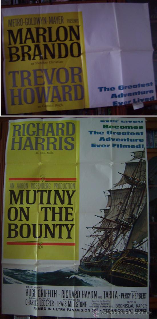 Cine: REBELION A BORDO, con Marlon Brando. POSTER.