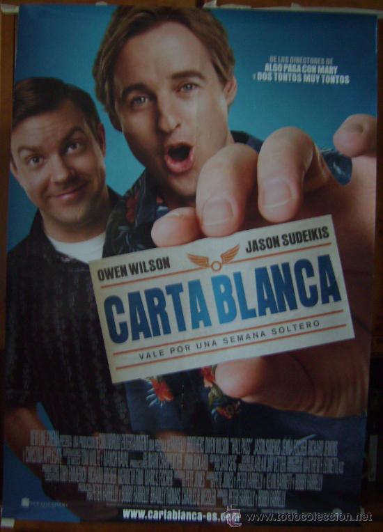 Cine: CARTA BLANCA, con Owen Wilson. POSTER.