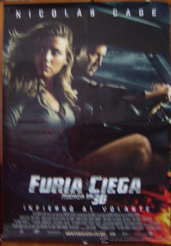 Cine: FURIA CIEGA, con Nicolas Cage. POSTER.