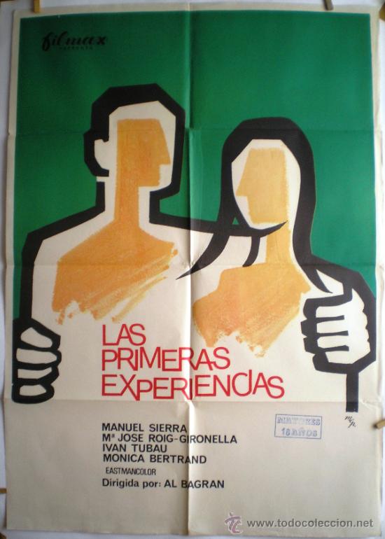 Cin&eacute;ma: CARTEL DE CINE: LAS PRIMERAS EXPERIENCIAS (100 X 70 cm.)