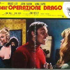 Cine: PA98 OPERACION DRAGON BRUCE LEE JOHN SAXON POSTER ORIGINAL ITALIANO 47X68 ESTRENO