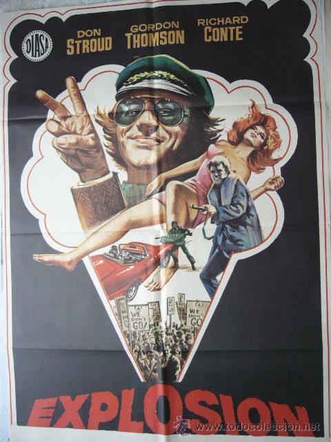 Cinema: CARTEL DE CINE- MOVIE POSTER EXPLOSION, 1971  70X100 CM.
