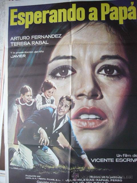 Cinema: CARTEL DE CINE- MOVIE POSTER ESPERANDO A PAPA  70X100 CM.  MAD