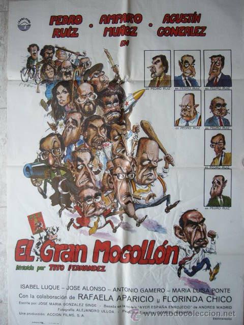 Cinema: CARTEL DE CINE- MOVIE POSTER EL GRAN MOGOLLON, 1982 70X100 CM. JOSE GALLEGO