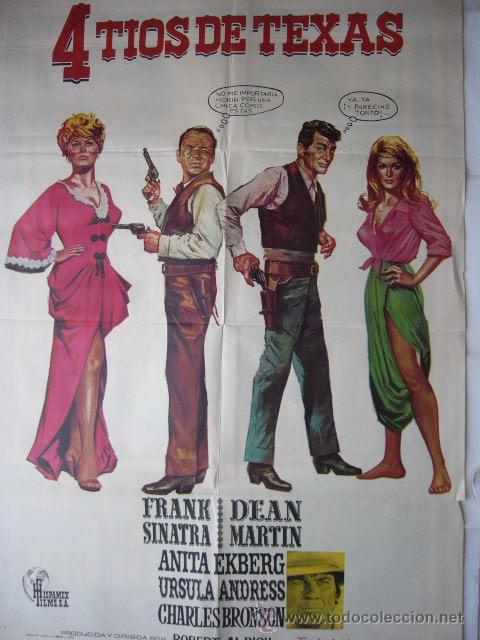 Cinema: CARTEL DE CINE- MOVIE POSTER 4 TIOS DE TEXAS, 1973 70X100 CM.