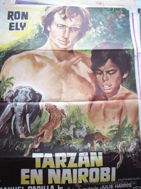 Cinema: CARTEL DE CINE- MOVIE POSTER TARZAN EN NAIROBI, 1973 70X100 CM.