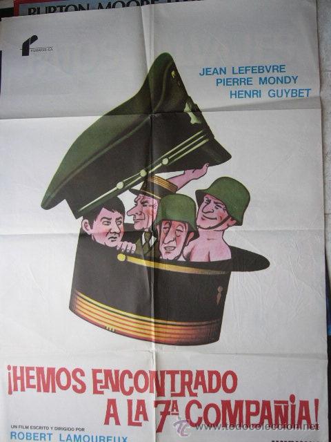 Cinema: CARTEL DE CINE- MOVIE POSTER &iexcl;HEMOS ENCONTRADO A LA 7&ordm; COMPA&Ntilde;IA!, 1976  70X100 CM.