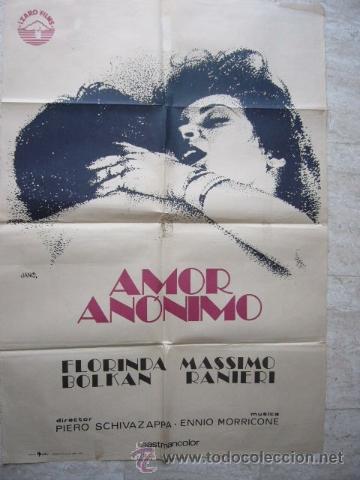 Cinema: CARTEL DE CINE- MOVIE POSTER AMOR ANONIMO, 1975 70X100 CM JANO