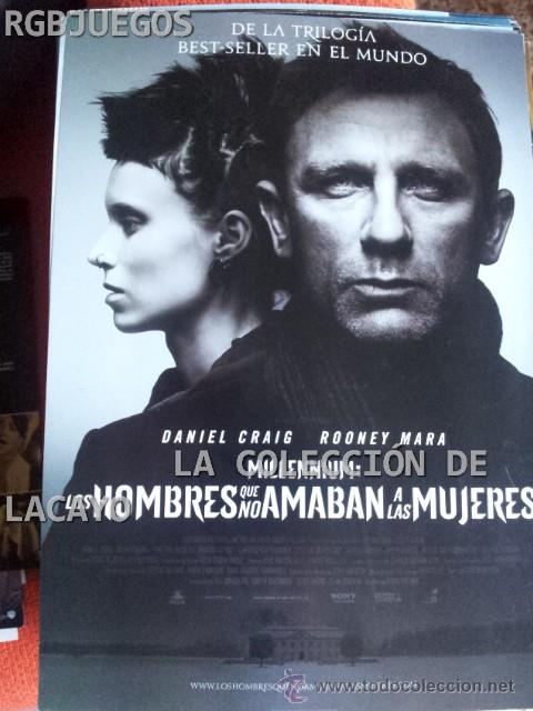 Cinema: AFICHE LOS HOMBRES QUE NO AMABAN A LAS MUJERES MEDIDAS APROX. 21 X 29 CON SINOPSIS EN DORSO