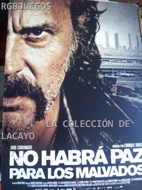 Cinema: AFICHE O CARTEL NO HABR&Aacute; PAZ PARA LOS MALVADOS MEDIDAS APROX. 21 X 29 CON SINOPSIS EN DORSO