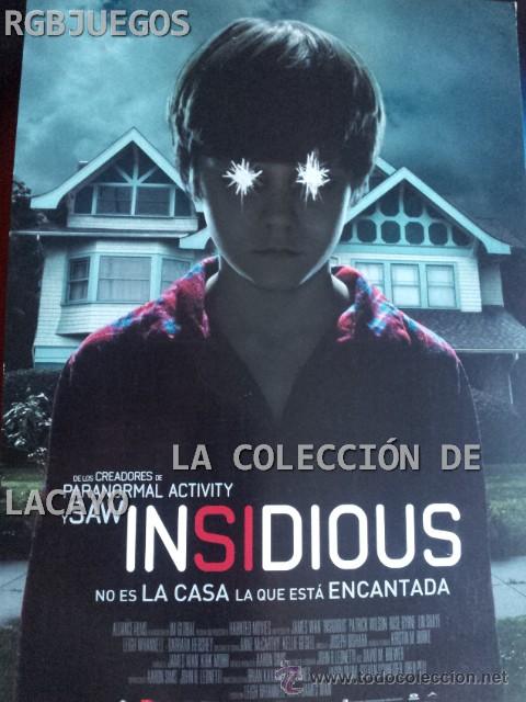 Cinema: AFICHE O CARTEL INSIDIOUS MEDIDAS APROX. 21 X 29 CON SINOPSIS EN DORSO O INTERIOR