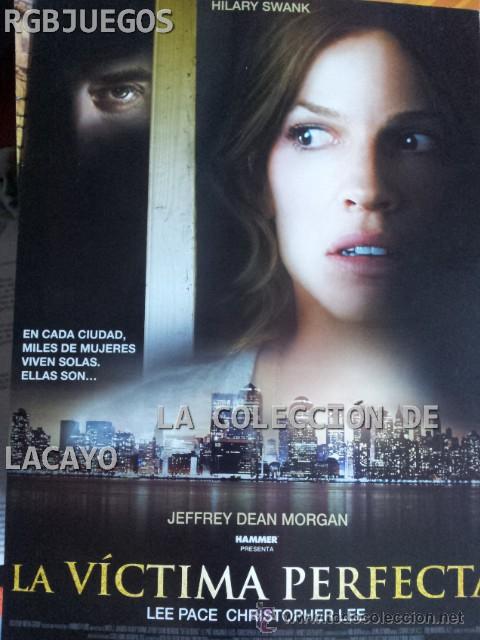 Cinema: AFICHE O CARTEL DE CINE LA VICTIMA PERFECTA MEDIDAS APROX. 21 X 29 CON SINOPSIS EN DORSO