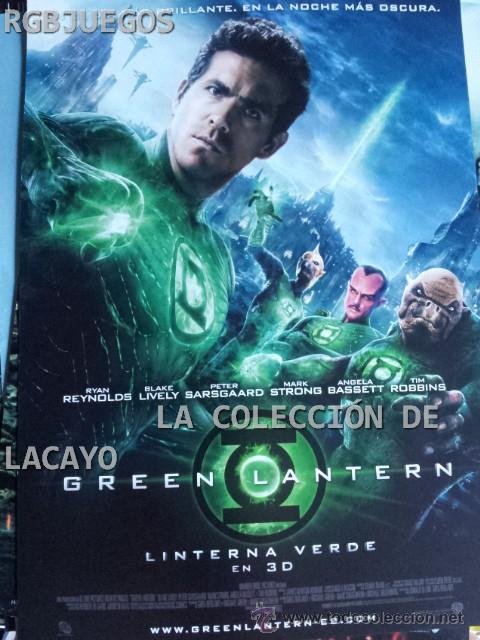 Cinema: AFICHE O CARTEL DE CINE LINTERNA VERDE EN 3D MEDIDAS APROX. 21 X 29 CON SINOPSIS EN DORSO