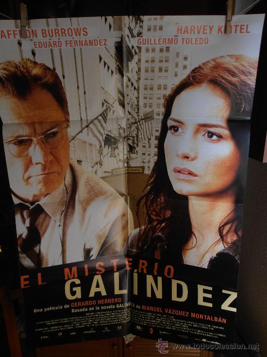 Cinema: EL MISTERIO GALINDEZ, CARTEL DE CINE ORIGINAL 70x100 APROX (56)