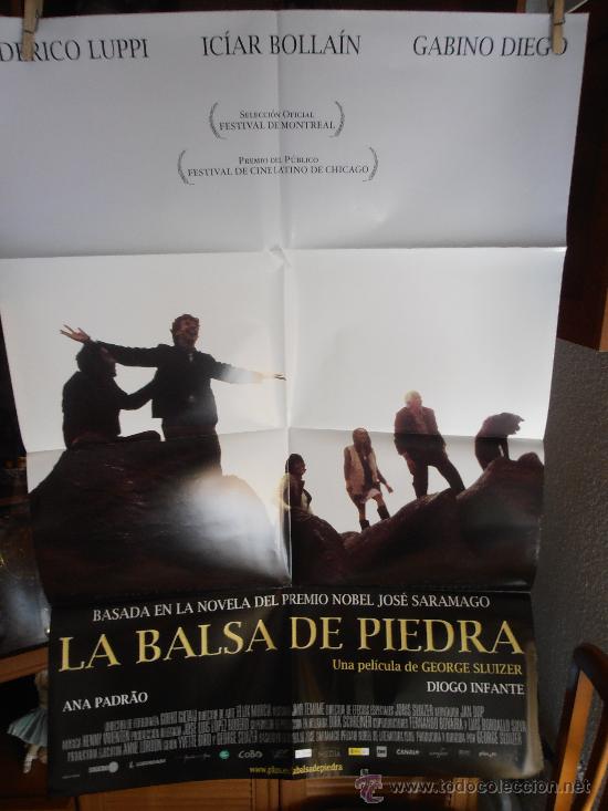 Kino: LA BALSA DE PIEDRA, CARTEL DE CINE ORIGINAL 70x100 APROX (90)