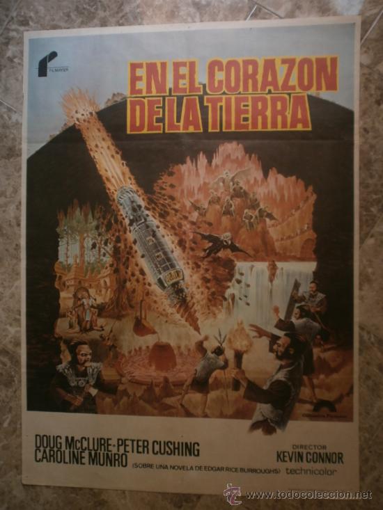 Cine: EN EL CORAZON DE LA TIERRA. DOUG McCLURE, PETER CUSHING, CAROLINE MUNRO. AÑO 1976. - Foto 1 - 33038955