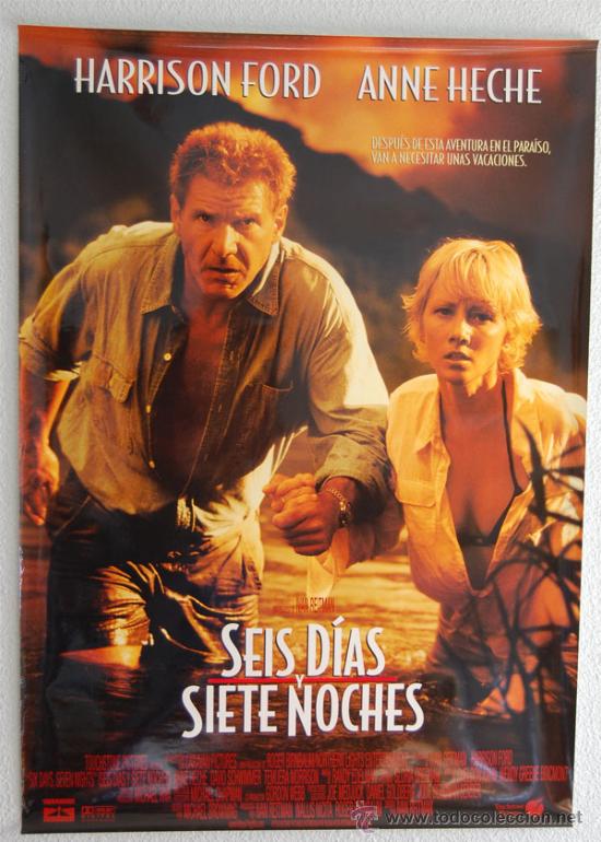 Cinema: CARTEL DE CINE ORIGINAL SEIS DIAS Y SIETE NOCHES TAMA&Ntilde;O 70X100