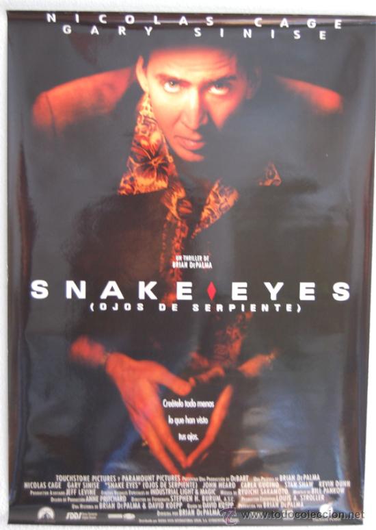 Cinema: CARTEL DE CINE SNAKE EYES // TAMA&Ntilde;O 70X100 ORIGINAL// NICOLAS CAGE