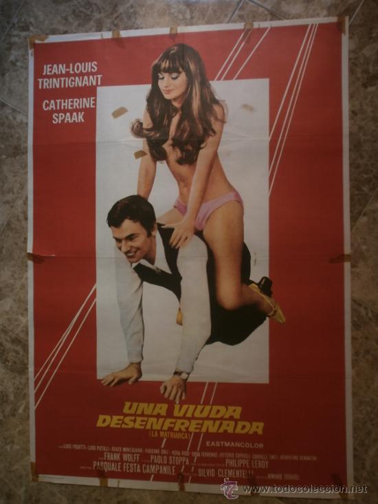 Cin&eacute;ma: UNA VIUDA DESENFRENADA. JEAN - LOUIS TRINTIGNANT, CATHERINE SPAAK. A&Ntilde;O 1978.
