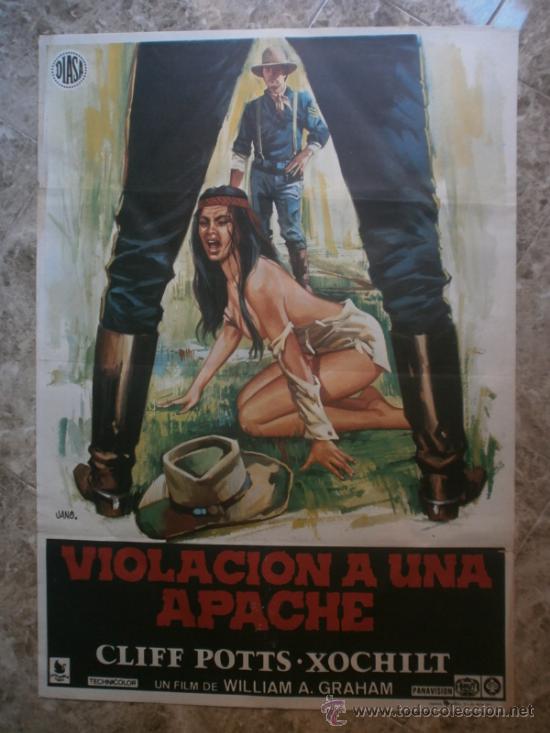 Cine: VIOLACION A UNA APACHE. CLIFF POTTS, XOCHILT. A&Ntilde;O 1977. - Foto 1