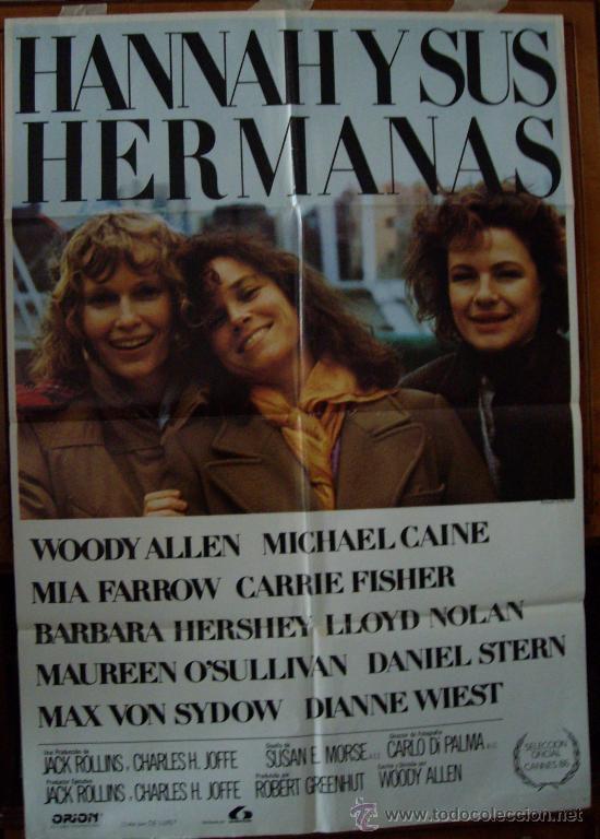Cine: HANNA Y SUS HERMANAS, de Woody Allen. POSTER.