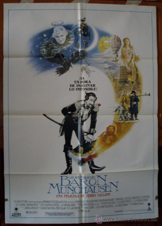 Cine: LAS AVENTURAS DEL BAR&Oacute;N MUNCHAUSEN, con uma Thurman. POSTER.