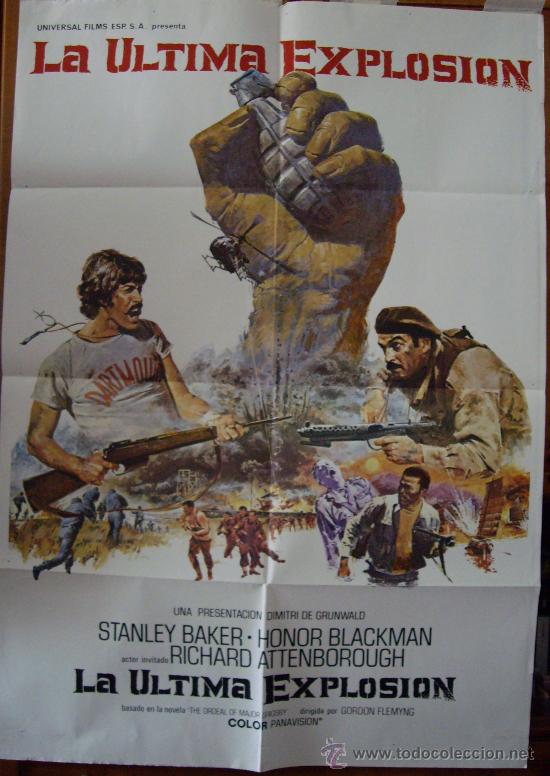 Cinema: LA ULTIMA EXPLOSI&Oacute;N, con Stanley Baker. POSTER.