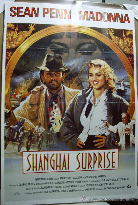 Cine: SHANGHAI SURPRISE, con Madonna. P&Oacute;STER 70 X 101,5 cms.