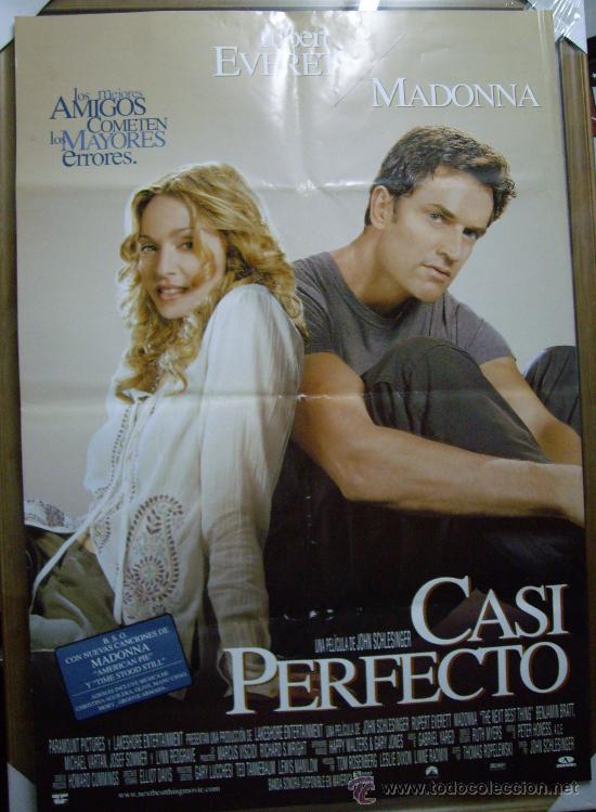 Cine: CASI PERFECTOS, con Madonna. POSTER.