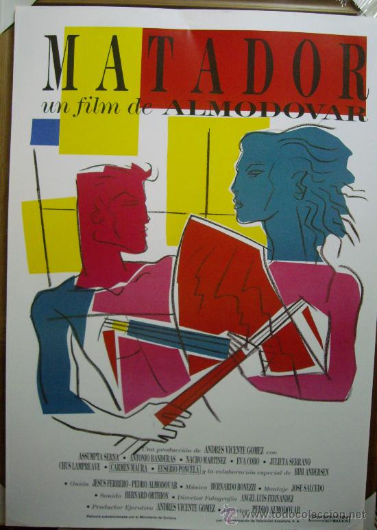 Cine: MATADOR, con Antonio Banderas. POSTER-REPRODUCCI&Oacute;N.