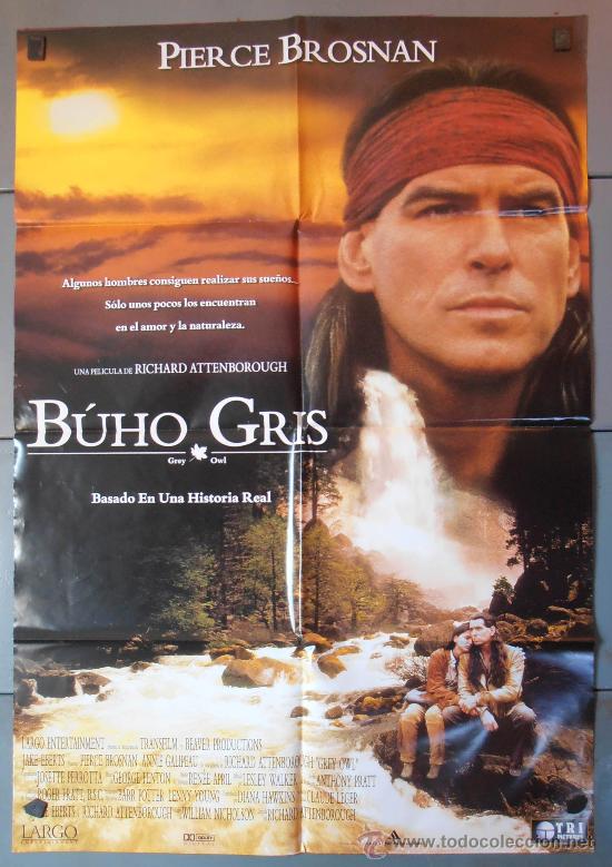 Cin&eacute;ma: BUHO GRIS,PIERCE BROSNAN CARTEL DE CINE ORIGINAL 70x100 APROX (3362)