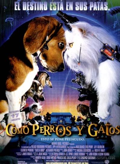 Cinema: CARTEL DE CINE COMO PERROS Y GATOS ORIGINAL 70X100
