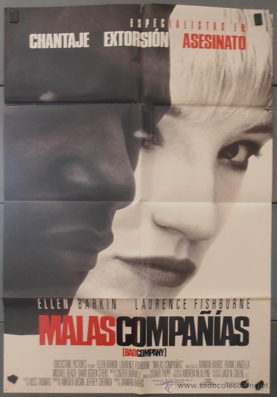 Cinema: MALAS COMPA&Ntilde;IAS,CARTEL DE CINE ORIGINAL 70x100 cm CON ALGUN DEFECTO A 1&euro;,VER FOTO (2604)