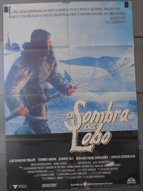 Cinema: LA SOMBRA DEL LOBO,CARTEL DE CINE ORIGINAL 70x100 cm CON ALGUN DEFECTO A 1&euro;,VER FOTO (2820)