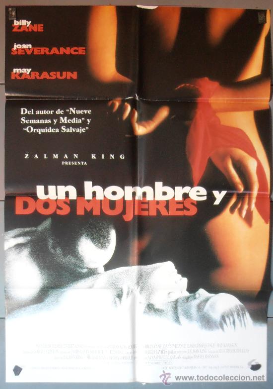 Kino: UN HOMBRE Y DOS MUJERES, CARTEL DE CINE ORIGINAL 70x100 APROX (5016)