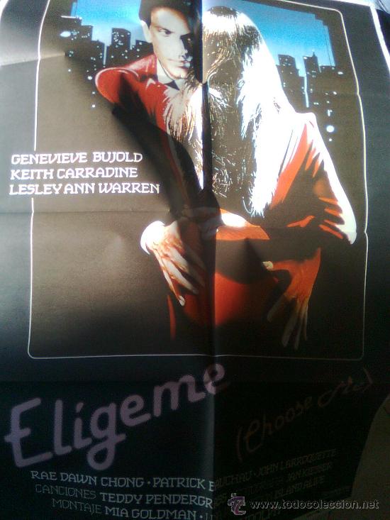 Cinema: Poster cartel original del estreno - 70 por 100 - Eligeme (Alan Rudolph, 1984). Keith carradine