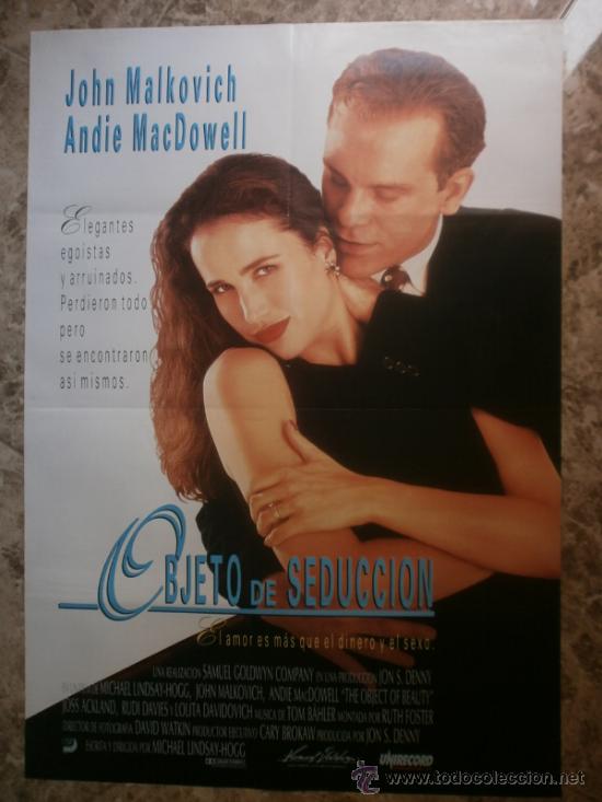 Cine: OBJETO DE SEDUCCION. JOHN MALKOVICH, ANDIE MacDOWELL. - Foto 1