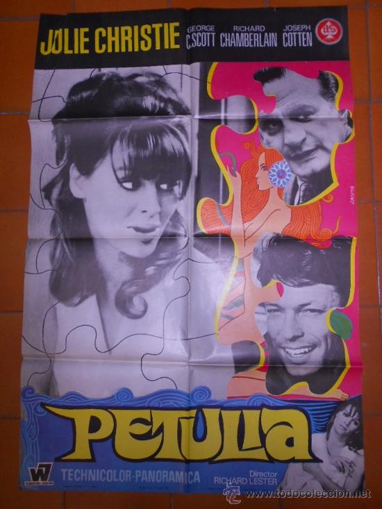 Cinema: CARTEL CINE ORIGINAL: PETULIA. JULIE CHRISTIE, RICHARD CHAMBERLAIN.DTOR. RICHARD LESTER. 65X97