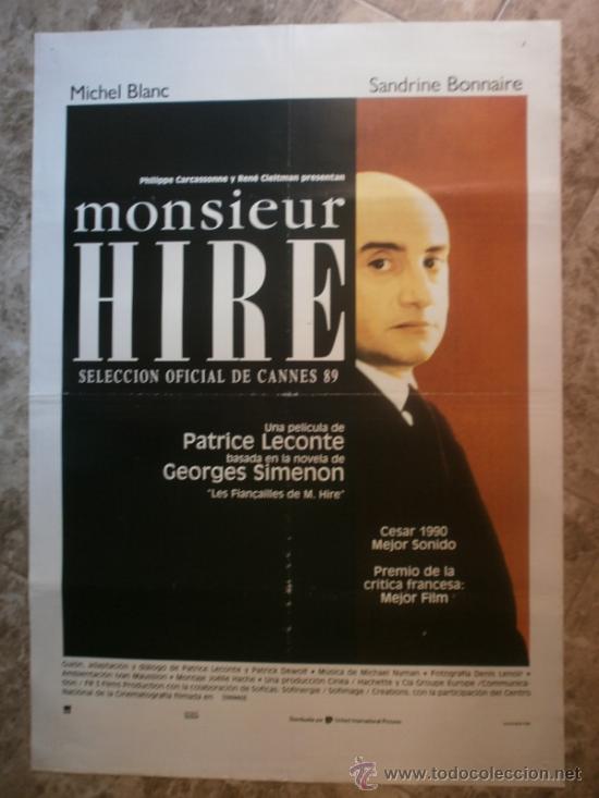 Cinema: MONSIEUR HIRE. MICHEL BLANC, SANDRINE BONNAIRE.