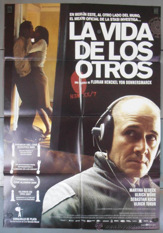 Kino: LA VIDA DE LOS OTROS, CARTEL DE CINE ORIGINAL 70x100 APROX (7376)