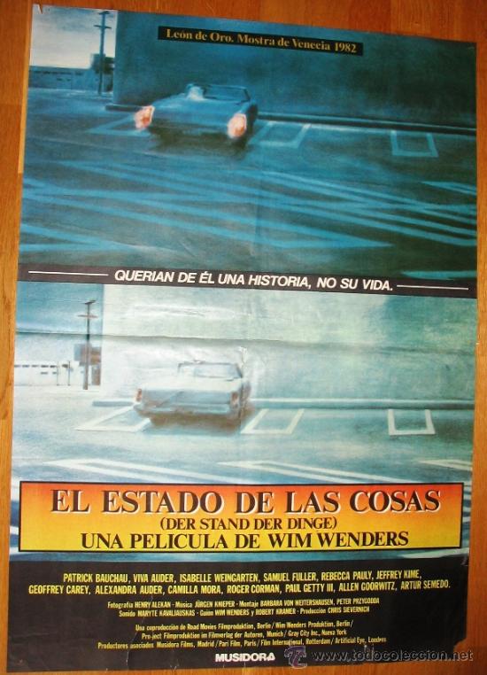 Cinema: poster original espa&ntilde;ol - el estado de las cosas - win wenders