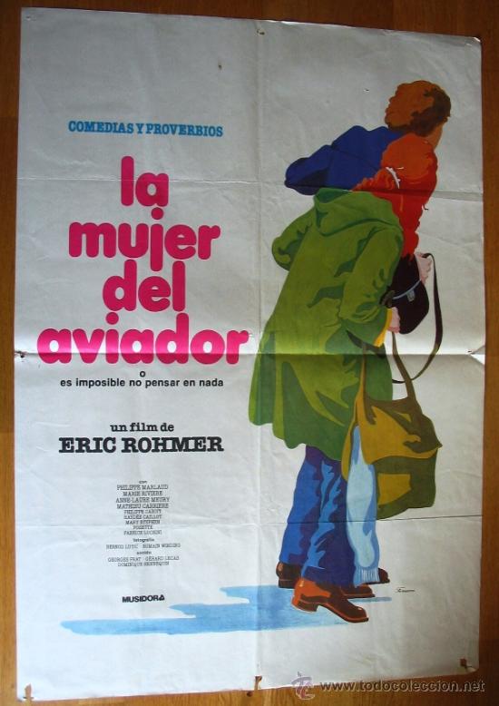 Cinema: poster original espa&ntilde;ol - la mujer del aviador - eric rohmer