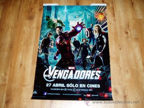 Cinema: LOS VENGADORES. POSTER.  IMPRESION EN MATERIAL PLASTICO O VINILO.ORIGINAL. NUEVO.