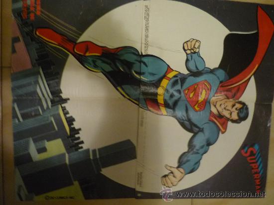 Cinema: poster central en dos piezas superman .-revista lecturas
