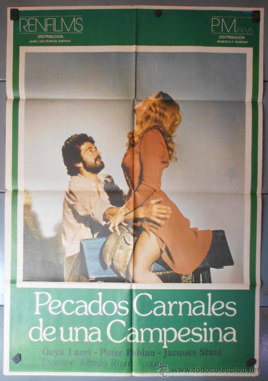 Cine: PECADOS CARNALES DE UNA CAMPESINA, CARTEL DE CINE ORIGINAL 70x100 APROX (8994)