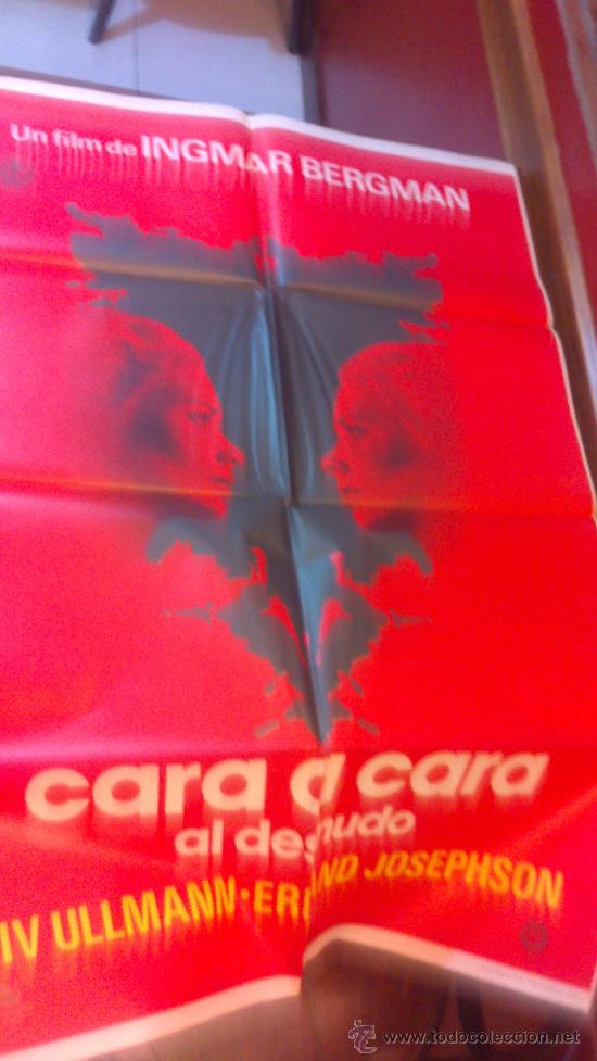Cine: poster original 70 por 100 cms - Cara a cara. Al desnudo (Ingman Bergman, 1976)