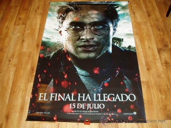 Cinema: HARRY POTTER. BANDEROLA. BANER O POSTER GRANDE DE PLASTICO O VINILO PVC. MEDIDAS 1,85 m x 1,20m.