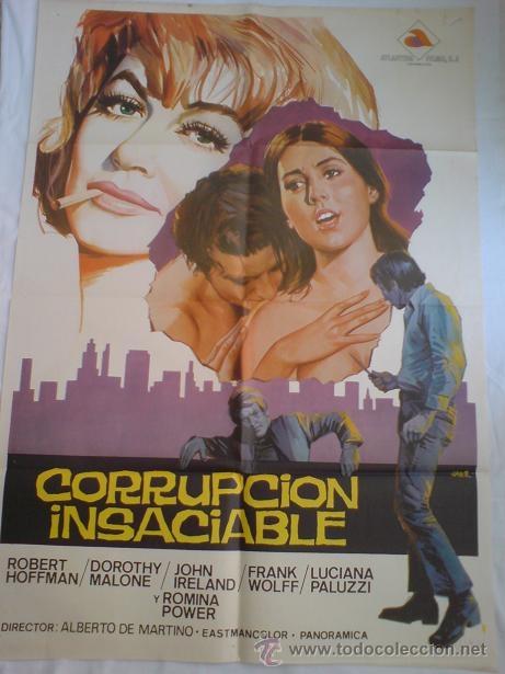 Cine: P&Oacute;STER ORIGINAL CORRUPCI&Oacute;N INSACIABLE - Foto 1