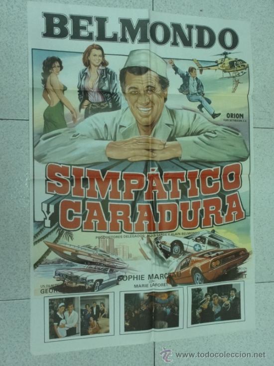 Kino: BELMONDO - SIMP&Aacute;TICO Y CARADURA - POSTER CINE 70 X 100CMS.
